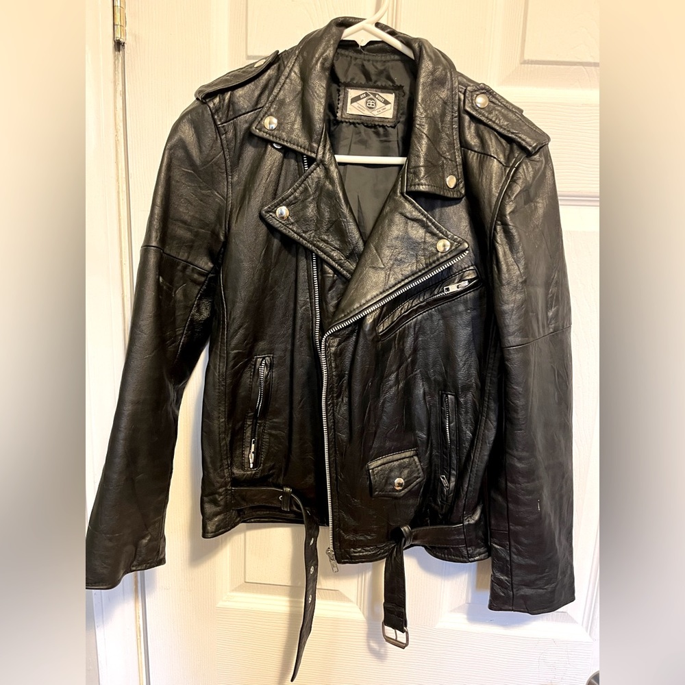 Leather Biker Jacket by Ark Works!